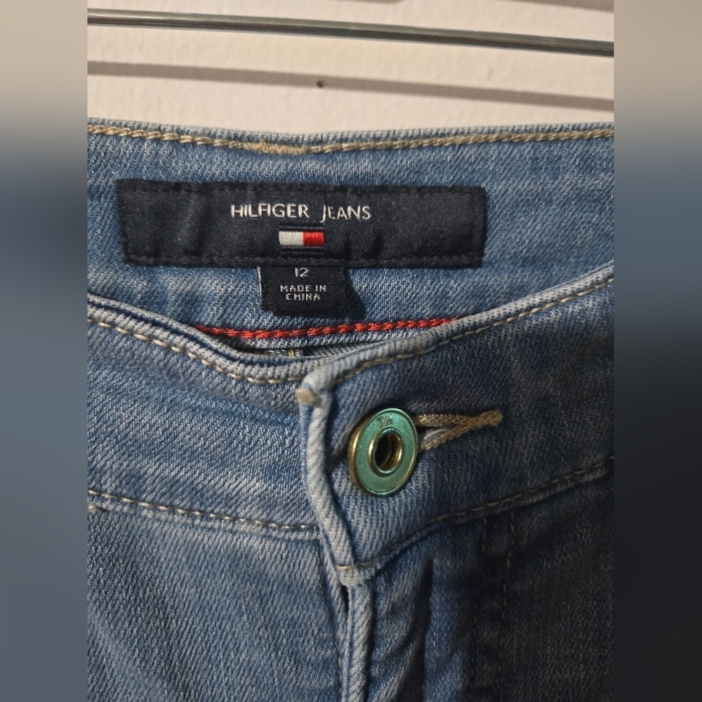 Tommy Hilfiger Tribeca Star Love You More Straight Jeans Womens Size 12 Y2K - Picture 5 of 11
